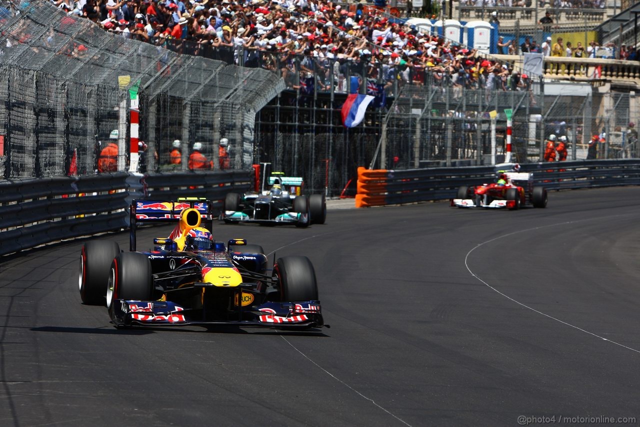 GP MONACO, 29.05.2011- Gara, Mark Webber (AUS), Red Bull Racing, RB7 
