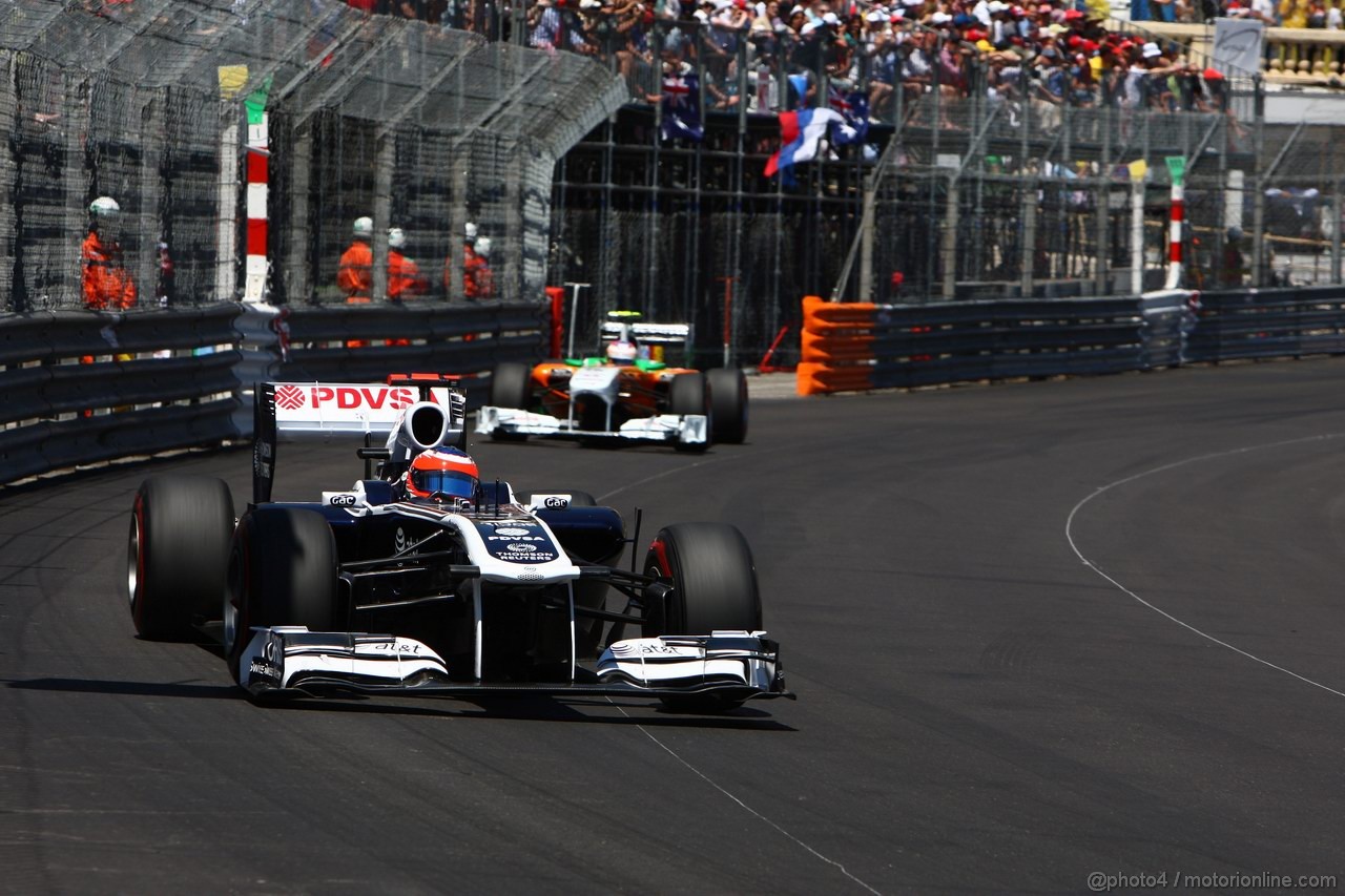 GP MONACO, 29.05.2011- Gara, Rubens Barrichello (BRA), Williams FW33 