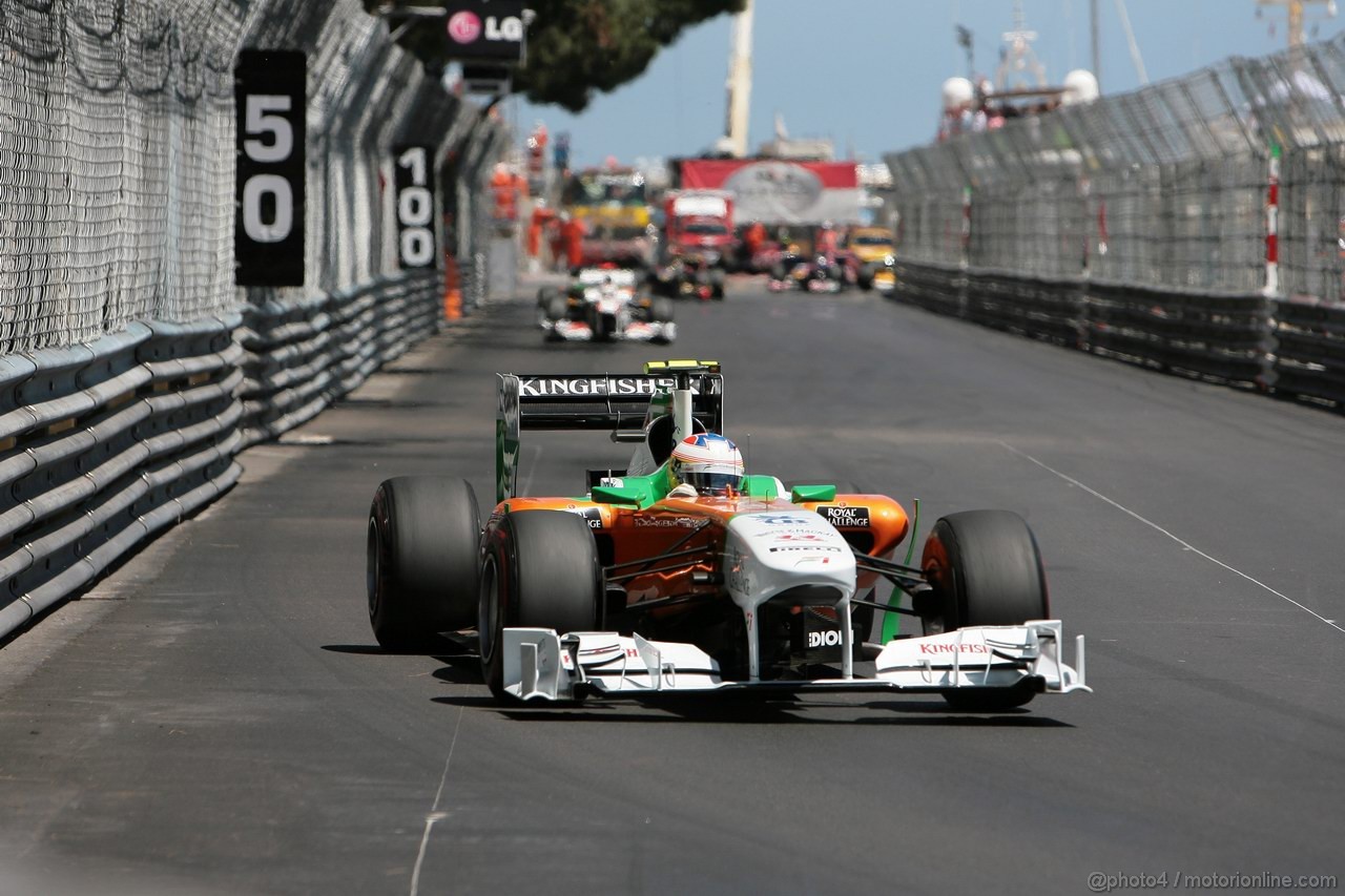 GP MONACO, 29.05.2011- Gara, Paul di Resta (GBR) Force India VJM04 