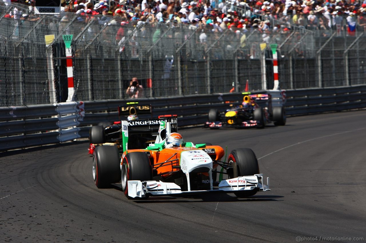 GP MONACO, 29.05.2011- Gara, Adrian Sutil (GER), Force India F1 Team, VJM04 