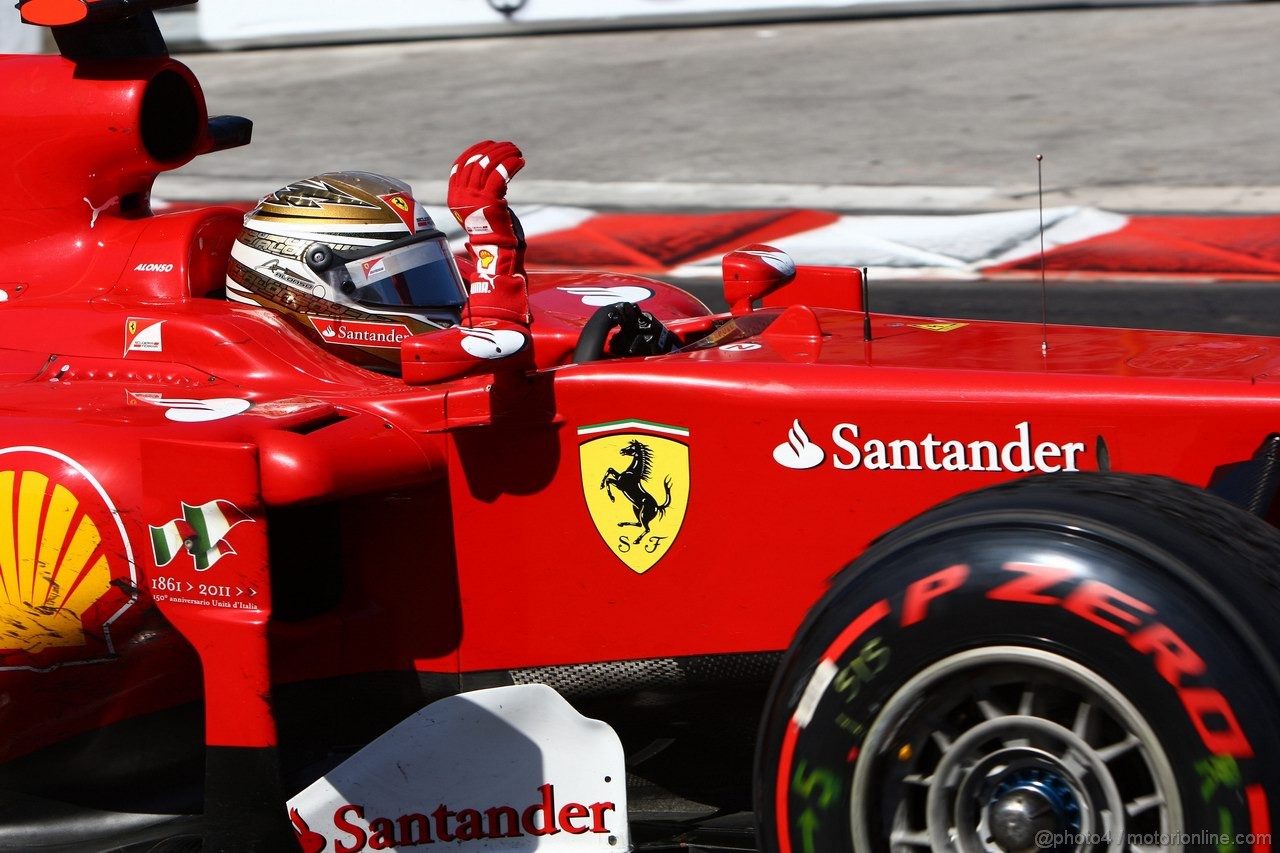 GP MONACO, 29.05.2011- Gara, Fernando Alonso (ESP), Ferrari, F-150 Italia secondo 