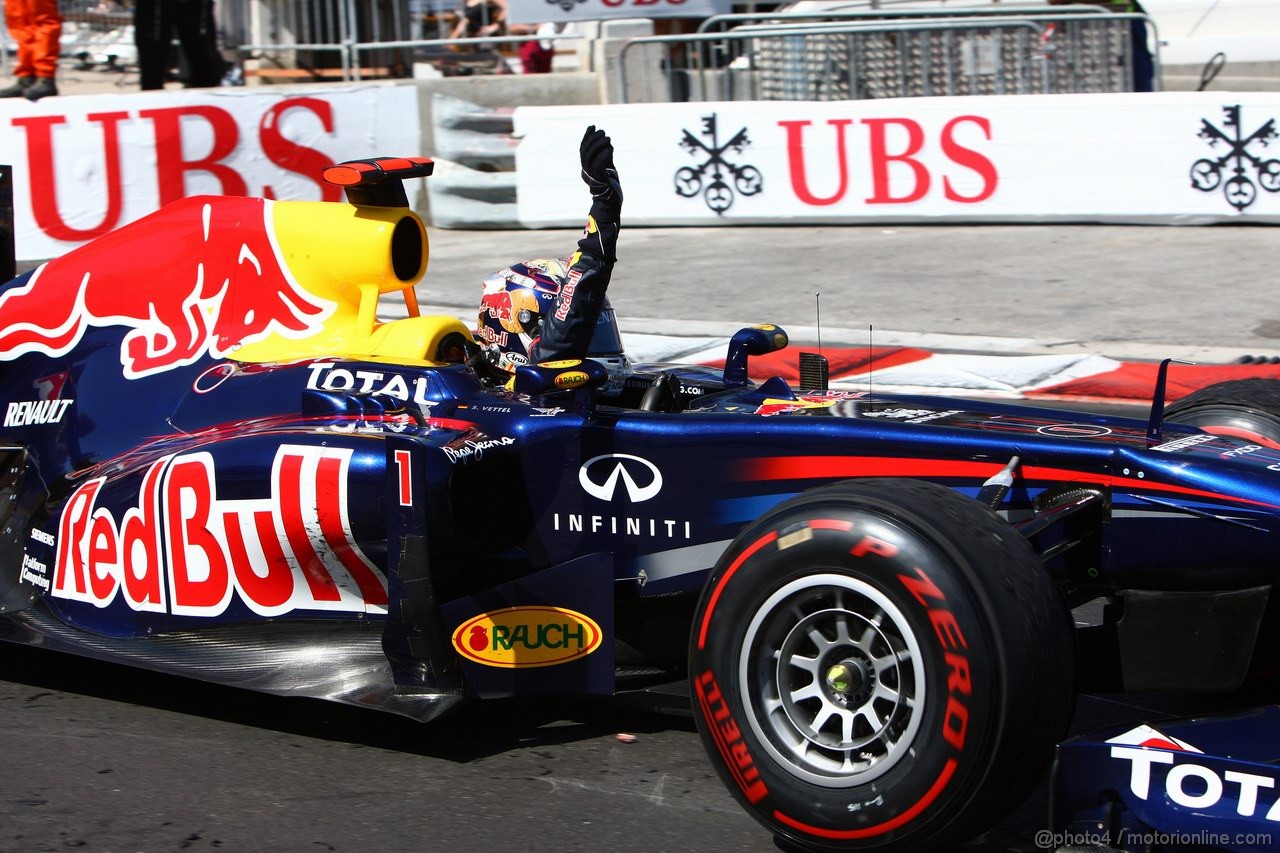 GP MONACO, 29.05.2011- Gara, Sebastian Vettel (GER), Red Bull Racing, RB7 vincitore 