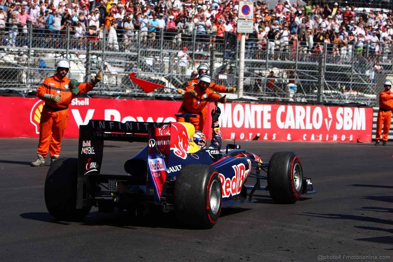 GP MONACO, 29.05.2011- Gara, Sebastian Vettel (GER), Red Bull Racing, RB7 vincitore 