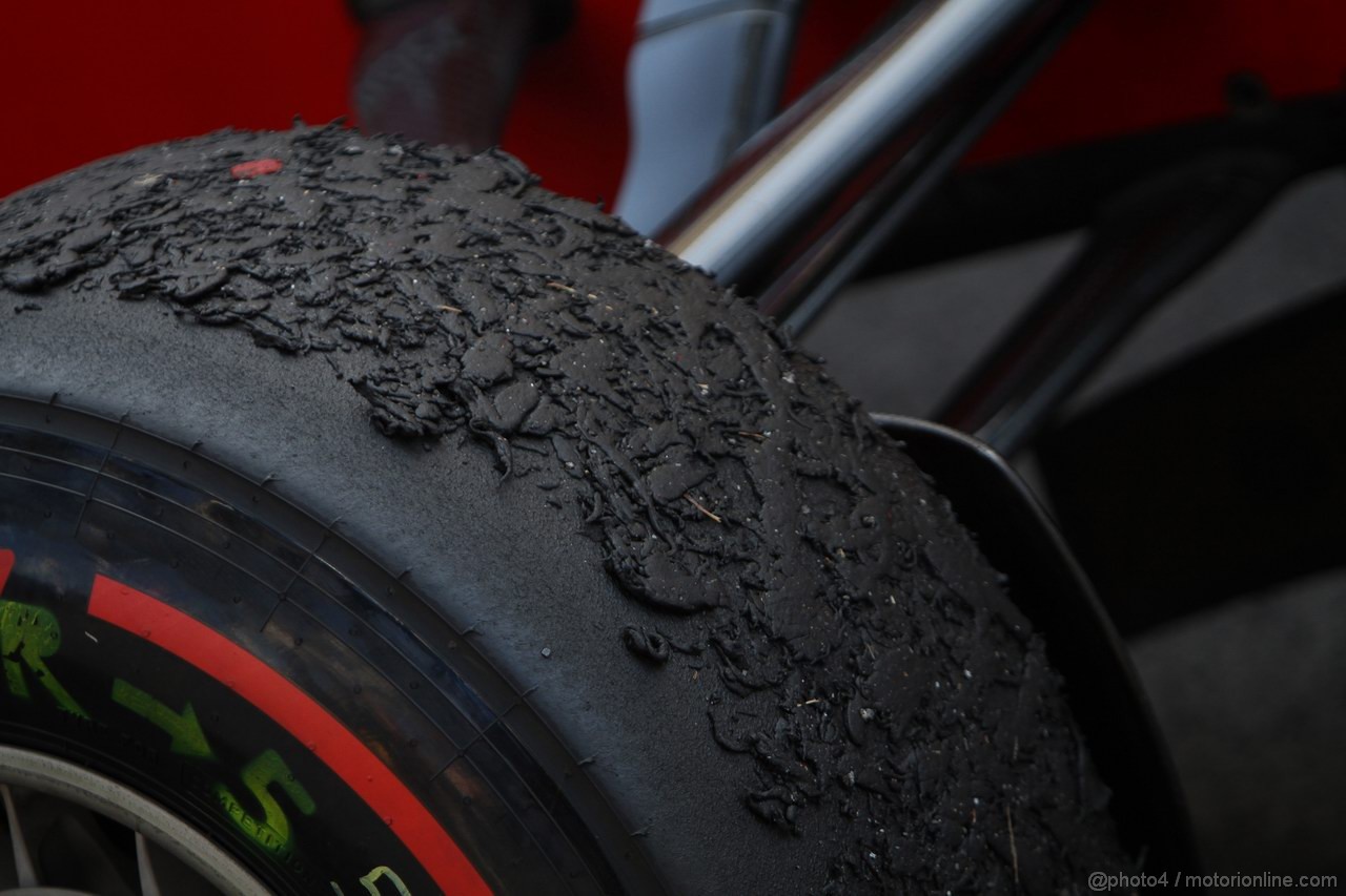 GP MONACO, 29.05.2011- Gara, Tyre Pirelli of Fernando Alonso (ESP), Ferrari, F-150 Italia 