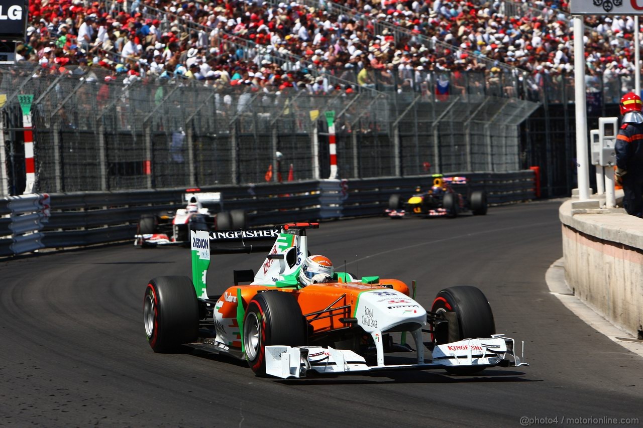 GP MONACO, 29.05.2011- Gara, Adrian Sutil (GER), Force India F1 Team, VJM04 