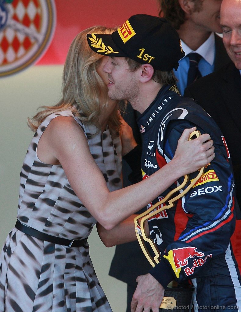 GP MONACO, 29.05.2011- Gara, Charlene Wittstock, fiancee of S.A.S. Prince Albert II e Sebastian Vettel (GER), Red Bull Racing, RB7 vincitore 