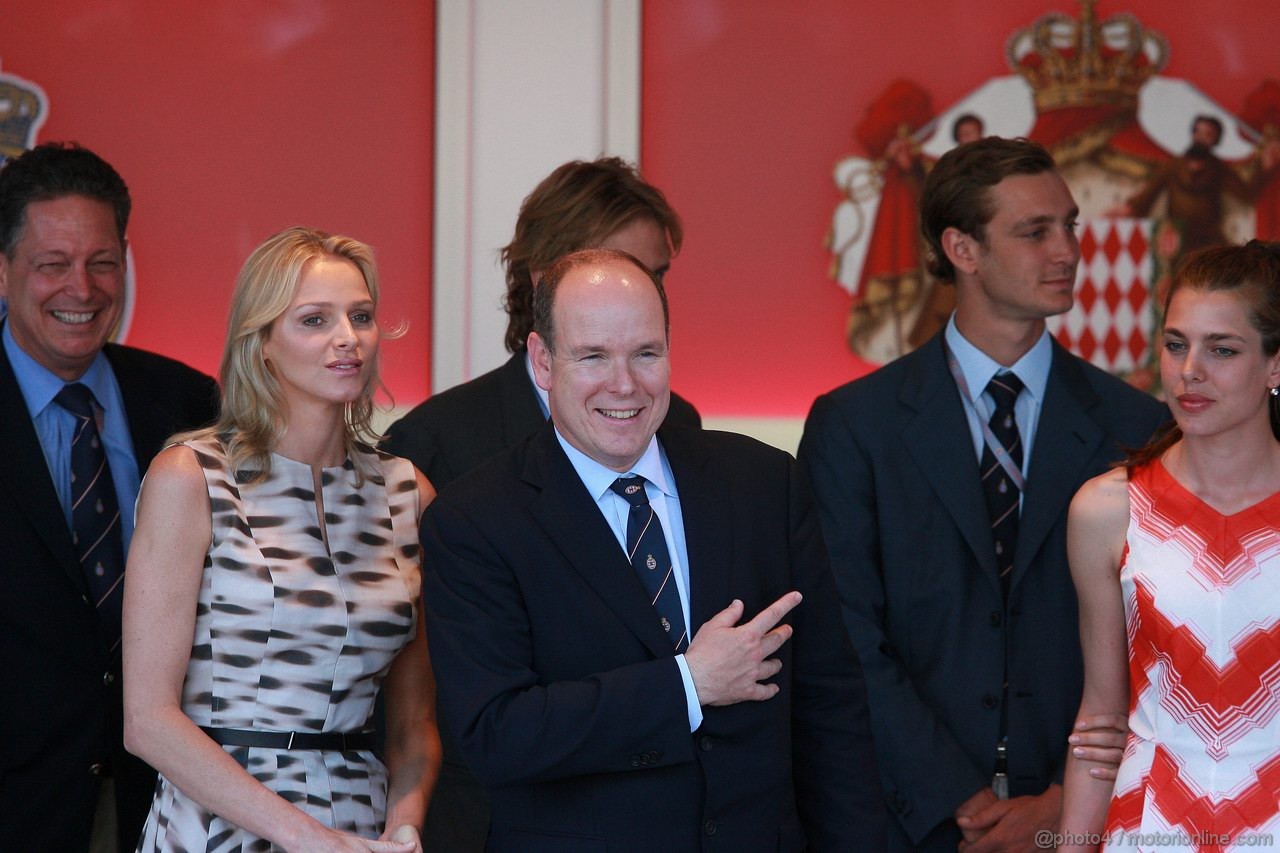 GP MONACO, 29.05.2011- Gara, Charlene Wittstock, fiancee of S.A.S. Prince Albert II, S.A.S. Prince Albert II e Charlotte Casiraghi