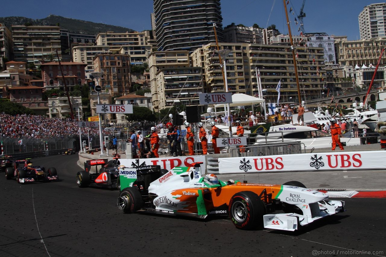 GP MONACO, 29.05.2011- Gara, Adrian Sutil (GER), Force India F1 Team, VJM04 