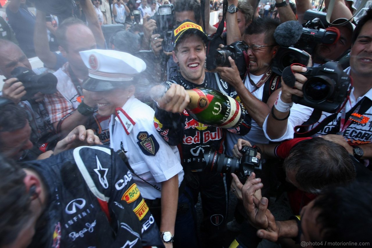 GP MONACO, 29.05.2011- Gara, Sebastian Vettel (GER), Red Bull Racing, RB7 vincitore 