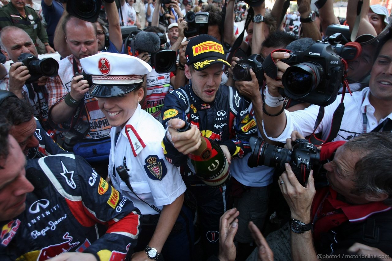 GP MONACO, 29.05.2011- Gara, Sebastian Vettel (GER), Red Bull Racing, RB7 vincitore 