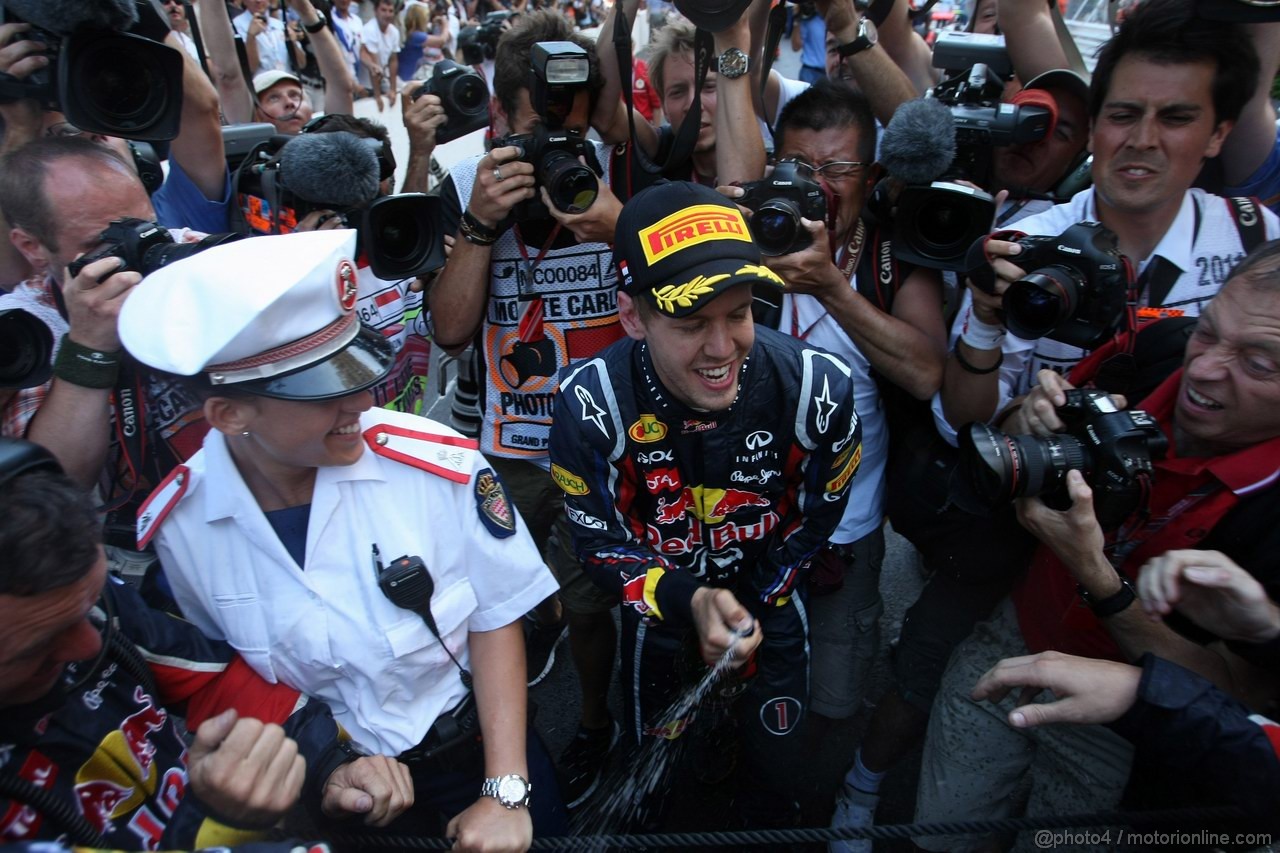 GP MONACO, 29.05.2011- Gara, Sebastian Vettel (GER), Red Bull Racing, RB7 vincitore 