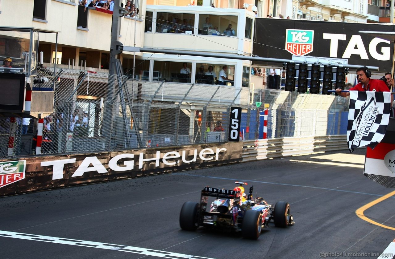 GP MONACO, 29.05.2011- Gara, Sebastian Vettel (GER), Red Bull Racing, RB7 vincitore 