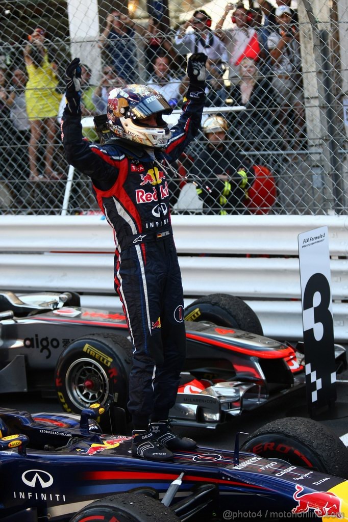 GP MONACO, 29.05.2011- Gara, Sebastian Vettel (GER), Red Bull Racing, RB7 vincitore 