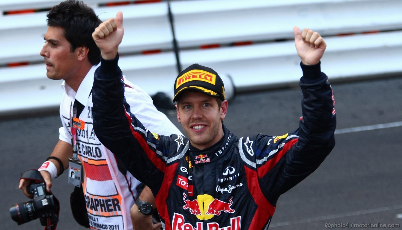 GP MONACO, 29.05.2011- Gara, Sebastian Vettel (GER), Red Bull Racing, RB7 vincitore 