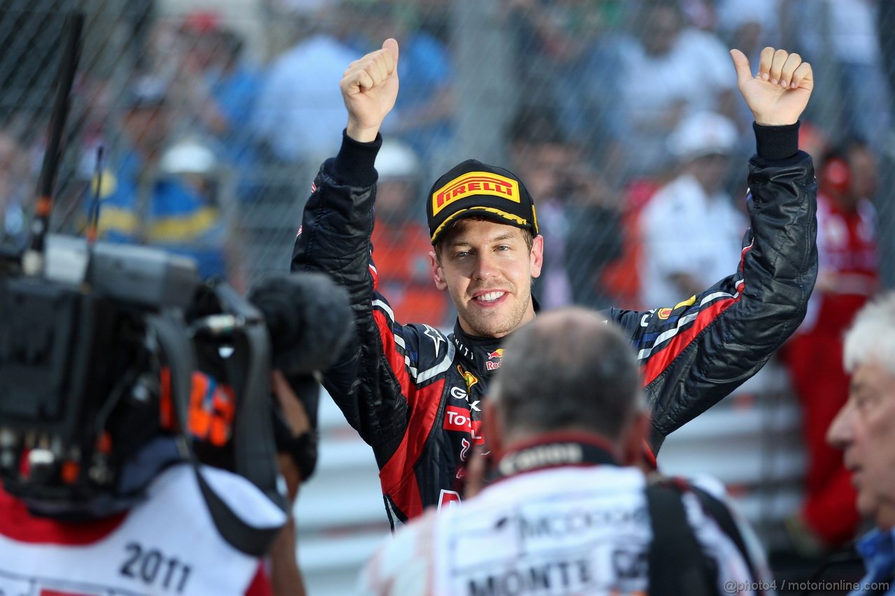GP MONACO, 29.05.2011- Gara, Sebastian Vettel (GER), Red Bull Racing, RB7 vincitore 