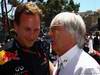 GP MONACO, 29.05.2011- Gara, Christian Horner (GBR), Red Bull Racing, Sporting Director e Bernie Ecclestone (GBR), President e CEO of Formula One Management  