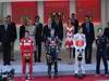 GP MONACO, 29.05.2011- Gara, Sebastian Vettel (GER), Red Bull Racing, RB7 vincitore, Fernando Alonso (ESP), Ferrari, F-150 Italia secondo, Jenson Button (GBR), McLaren  Mercedes, MP4-26 terzo e Christian Horner (GBR), Red Bull Racing, Sporting Director 