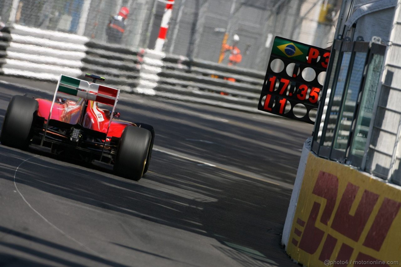 GP MONACO, 26.05.2011- First Practice Session, Felipe Massa (BRA), Ferrari, F-150 Italia 