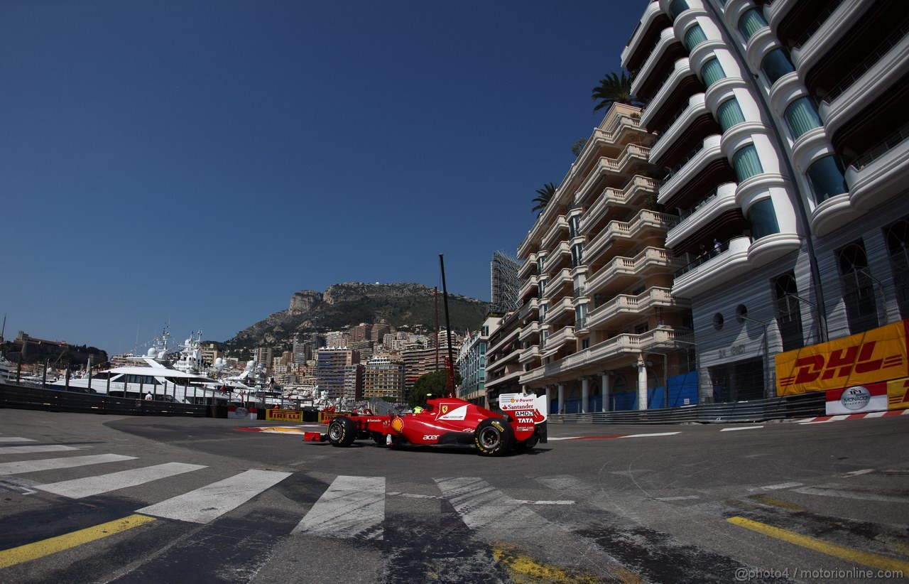 GP MONACO, 26.05.2011- First Practice Session, Felipe Massa (BRA), Ferrari, F-150 Italia 