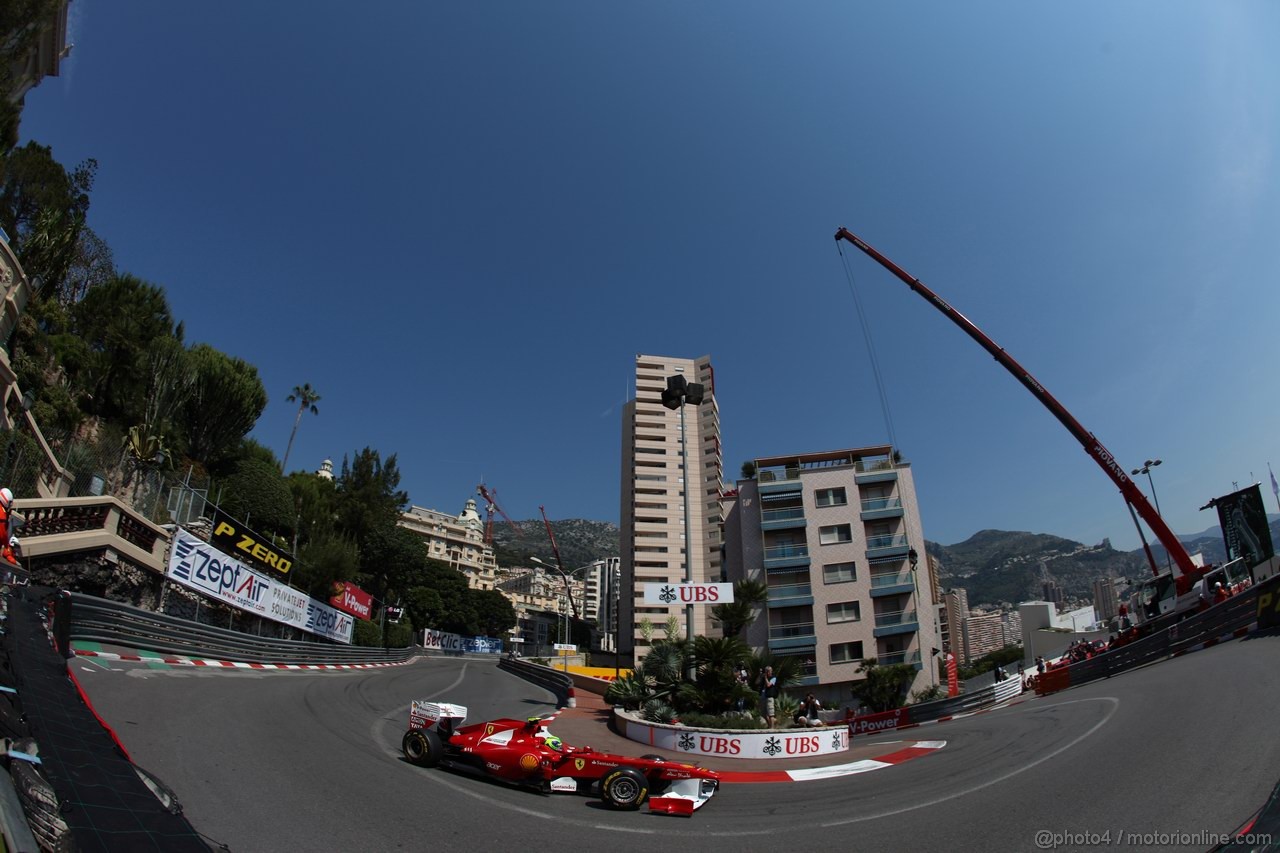 GP MONACO, 26.05.2011- First Practice Session, Felipe Massa (BRA), Ferrari, F-150 Italia 