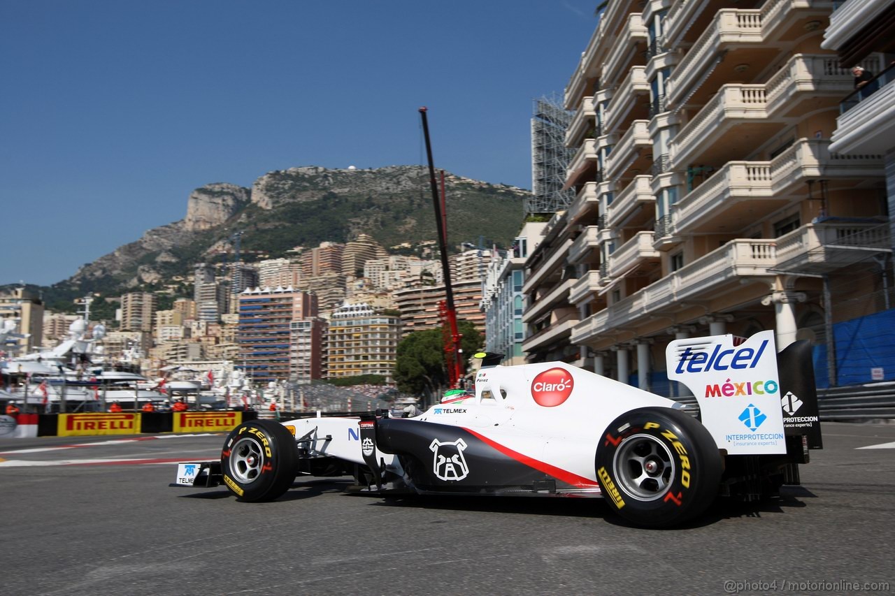 GP MONACO, 26.05.2011- First Practice Session, Sergio Pérez (MEX), Sauber F1 Team C30 