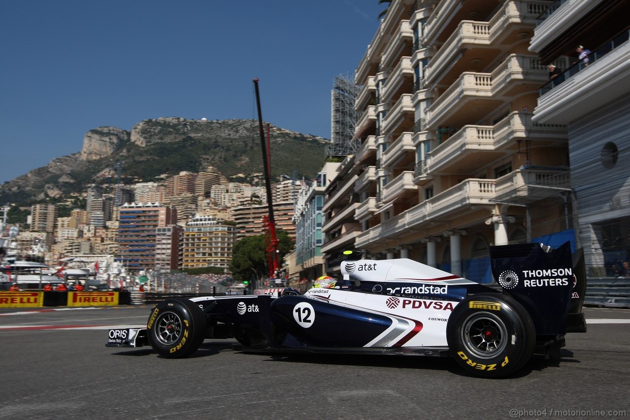GP MONACO, 26.05.2011- First Practice Session, Pastor Maldonado (VEN), Williams FW33 
