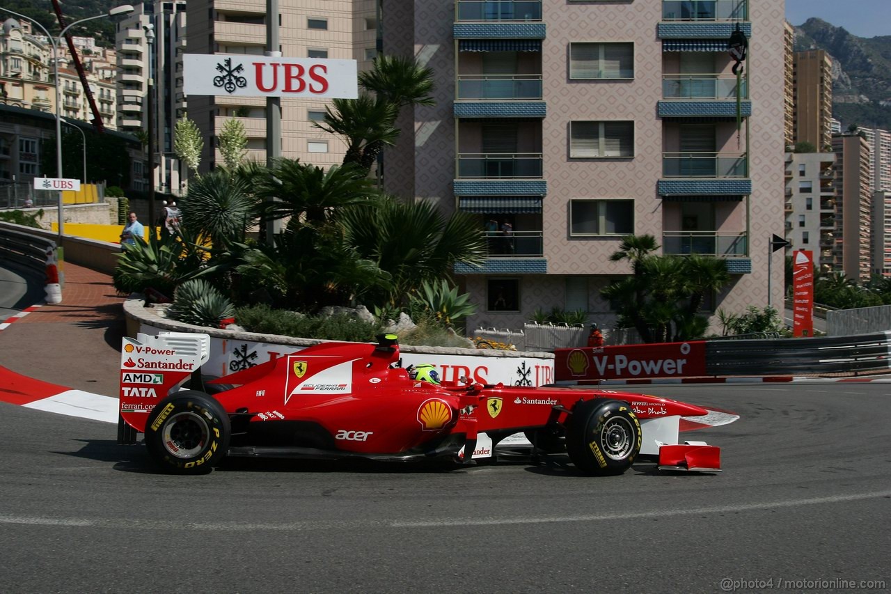 GP MONACO, 26.05.2011- First Practice Session, Felipe Massa (BRA), Ferrari, F-150 Italia 