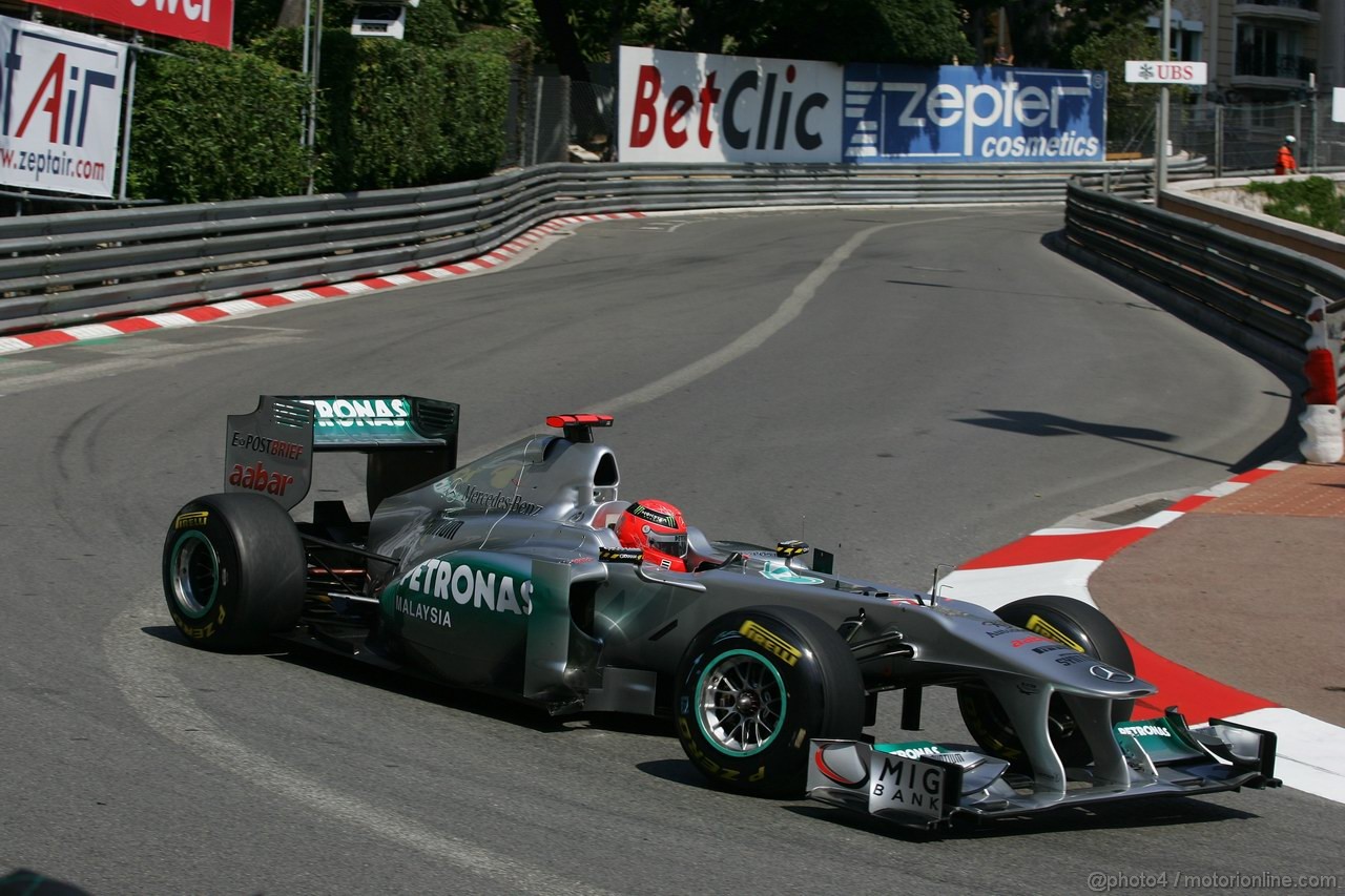 GP MONACO, 26.05.2011- First Practice Session, Michael Schumacher (GER), Mercedes GP Petronas F1 Team, MGP W02 