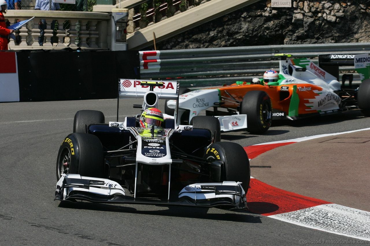 GP MONACO, 26.05.2011- First Practice Session, Pastor Maldonado (VEN), Williams FW33 davanti a Paul di Resta (GBR) Force India VJM04 