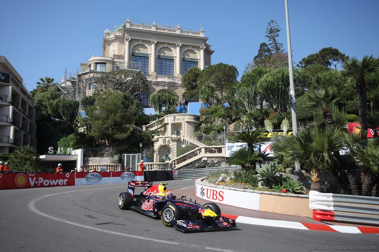 GP MONACO, 26.05.2011- First Practice Session, Mark Webber (AUS), Red Bull Racing, RB7 