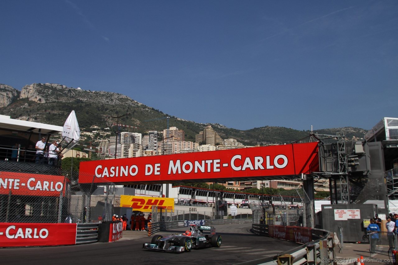 GP MONACO, 26.05.2011- First Practice Session, Michael Schumacher (GER), Mercedes GP Petronas F1 Team, MGP W02 
