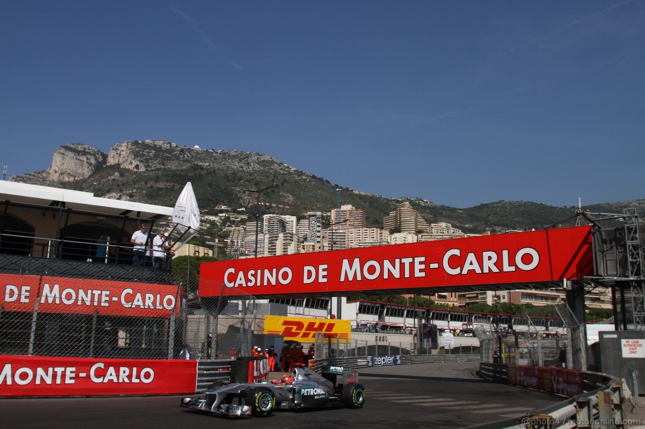 GP MONACO, 26.05.2011- First Practice Session, Michael Schumacher (GER), Mercedes GP Petronas F1 Team, MGP W02 