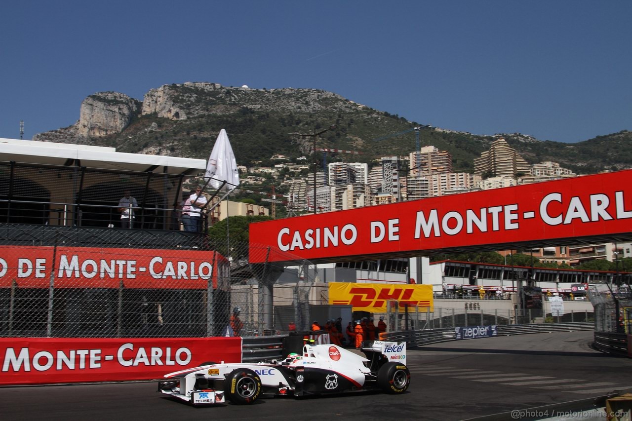 GP MONACO, 26.05.2011- First Practice Session, Sergio Pérez (MEX), Sauber F1 Team C30 
