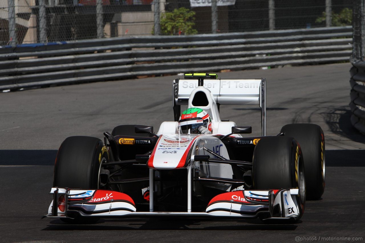 GP MONACO, 26.05.2011- First Practice Session, Sergio Pérez (MEX), Sauber F1 Team C30 