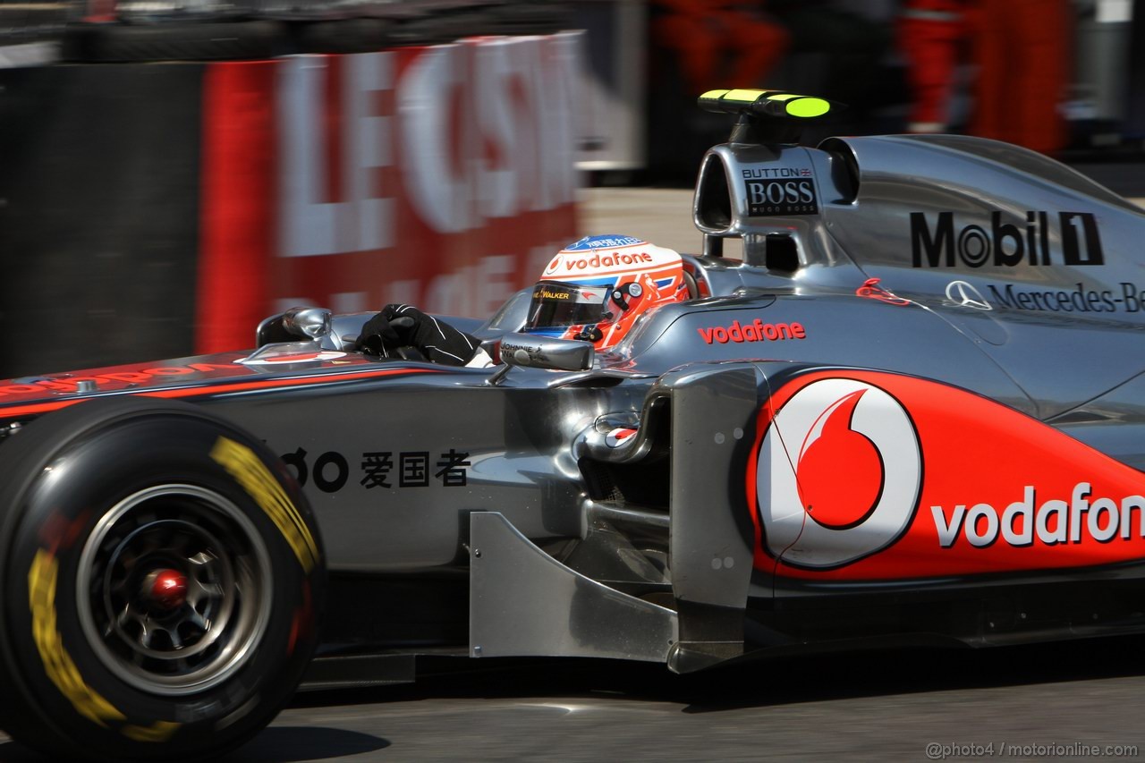 GP MONACO, 26.05.2011- First Practice Session, Jenson Button (GBR), McLaren  Mercedes, MP4-26 
