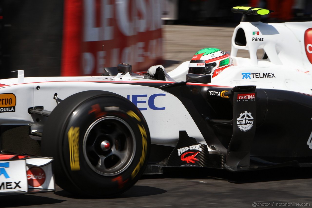 GP MONACO, 26.05.2011- First Practice Session, Sergio Pérez (MEX), Sauber F1 Team C30 