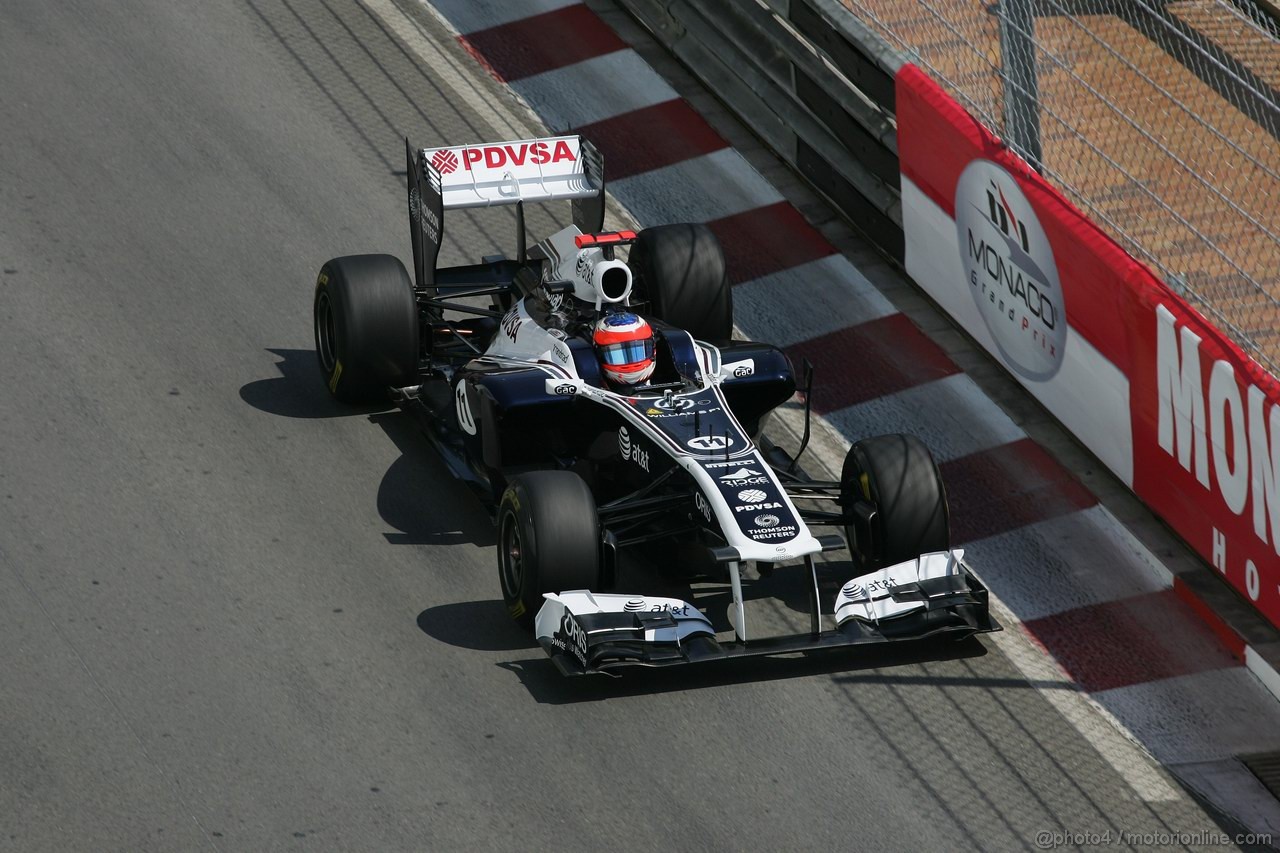 GP MONACO, 26.05.2011- First Practice Session, Rubens Barrichello (BRA), Williams FW33 