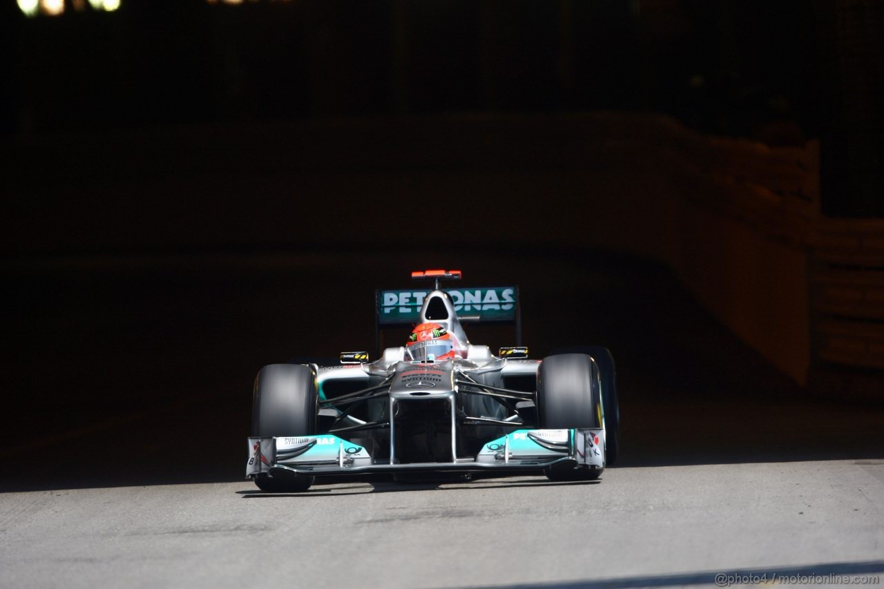 GP MONACO, 26.05.2011- Second Practice Session, Michael Schumacher (GER), Mercedes GP Petronas F1 Team, MGP W02 