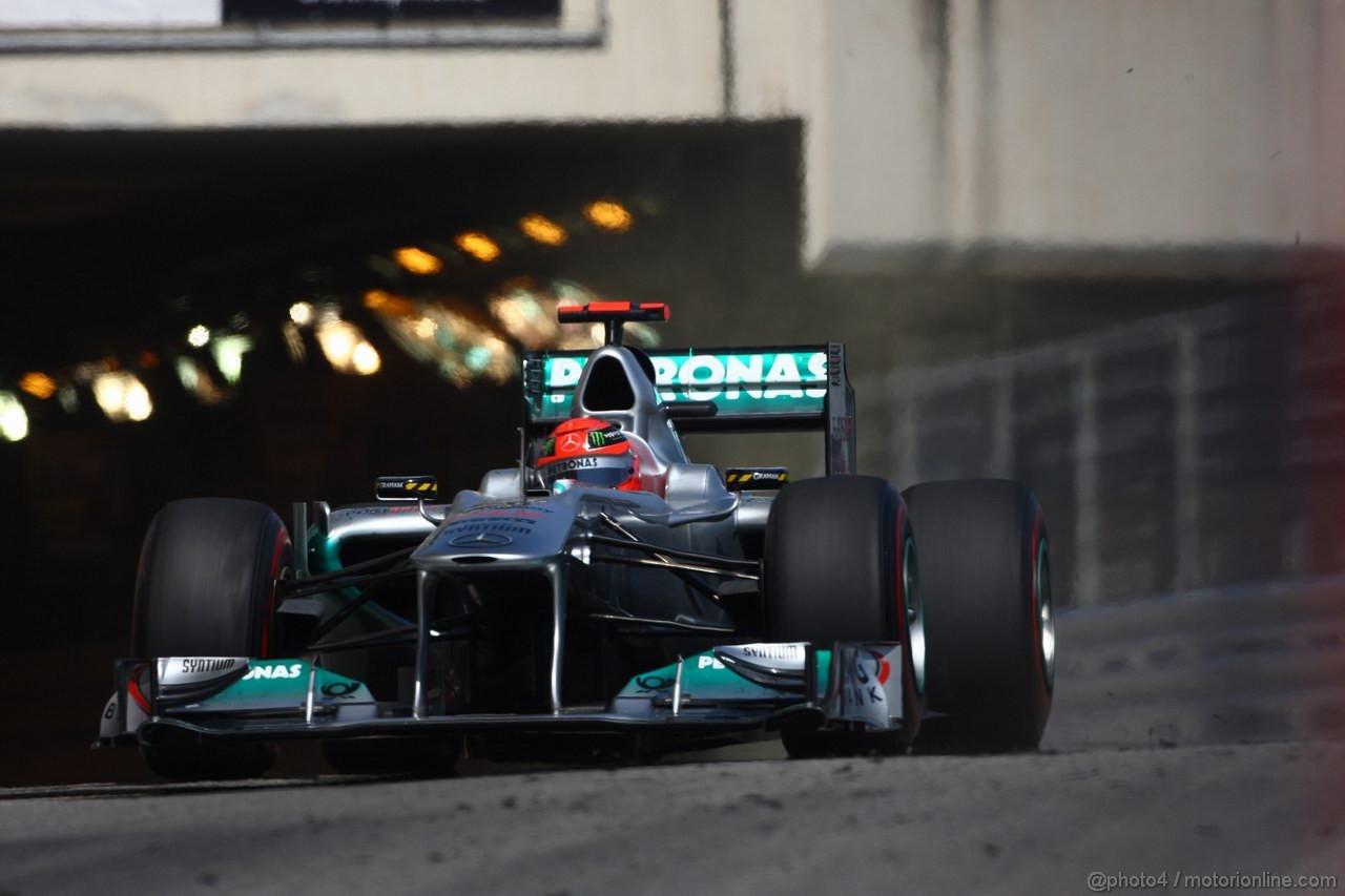 GP MONACO, 26.05.2011- Second Practice Session, Michael Schumacher (GER), Mercedes GP Petronas F1 Team, MGP W02 