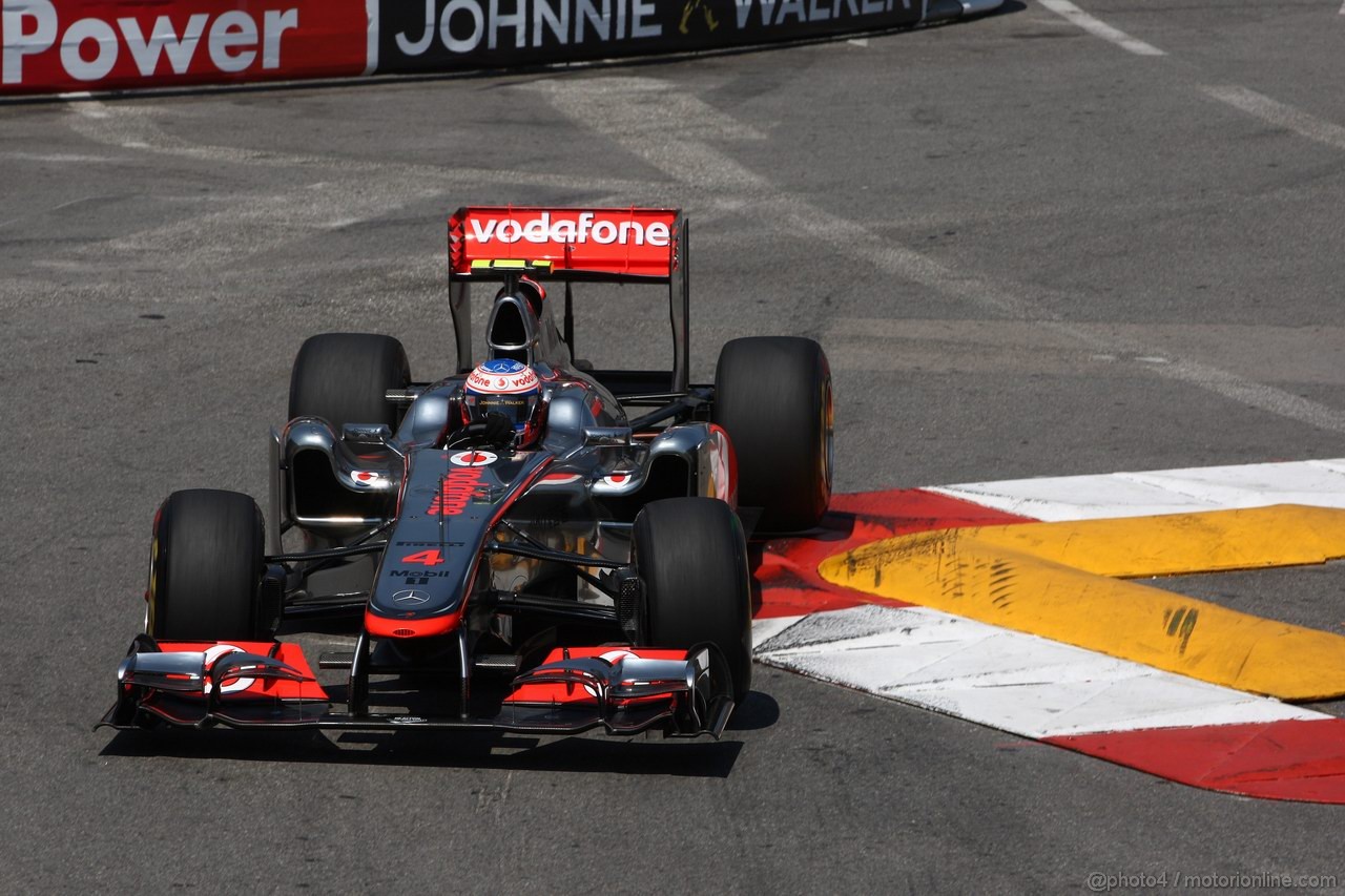GP MONACO, 26.05.2011- Second Practice Session, Jenson Button (GBR), McLaren  Mercedes, MP4-26 