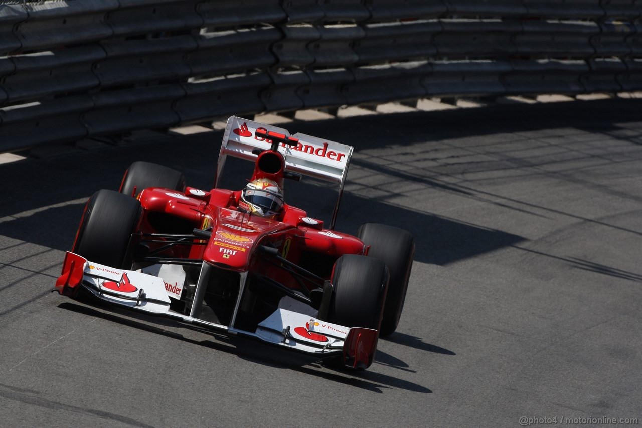 GP MONACO, 26.05.2011- Second Practice Session, Fernando Alonso (ESP), Ferrari, F-150 Italia 