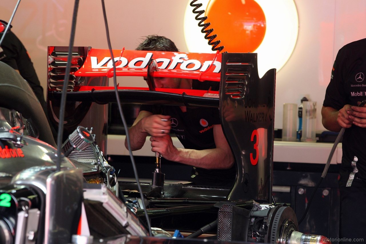 GP MONACO, 25.05.2011- Rear wing detail of McLaren Mercedes, MP4-26 