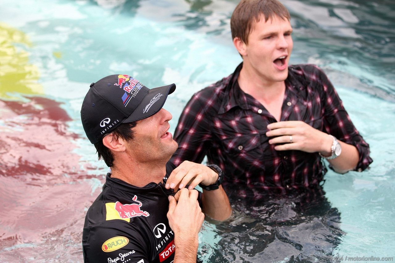 GP MONACO, 25.05.2011- Mark Webber (AUS), Red Bull Racing, RB7 e Jake Humphrey (GBR), BBC Sport, Comentator