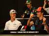 GP MONACO, 25.05.2011- Conferenza Stampa, Michael Schumacher (GER), Mercedes GP Petronas F1 Team, MGP W02 e Jenson Button (GBR), McLaren  Mercedes, MP4-26 