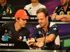 GP MONACO, 25.05.2011- Conferenza Stampa, Jenson Button (GBR), McLaren  Mercedes, MP4-26 e Rubens Barrichello (BRA), Williams FW33 