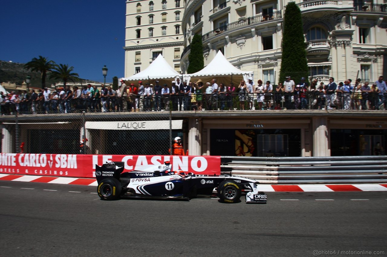 GP MONACO, 28.05.2011- Prove Libere 3, Sabato, Rubens Barrichello (BRA), Williams FW33 