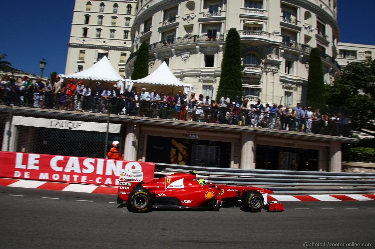 GP MONACO, 28.05.2011- Prove Libere 3, Sabato, Felipe Massa (BRA), Ferrari, F-150 Italia 