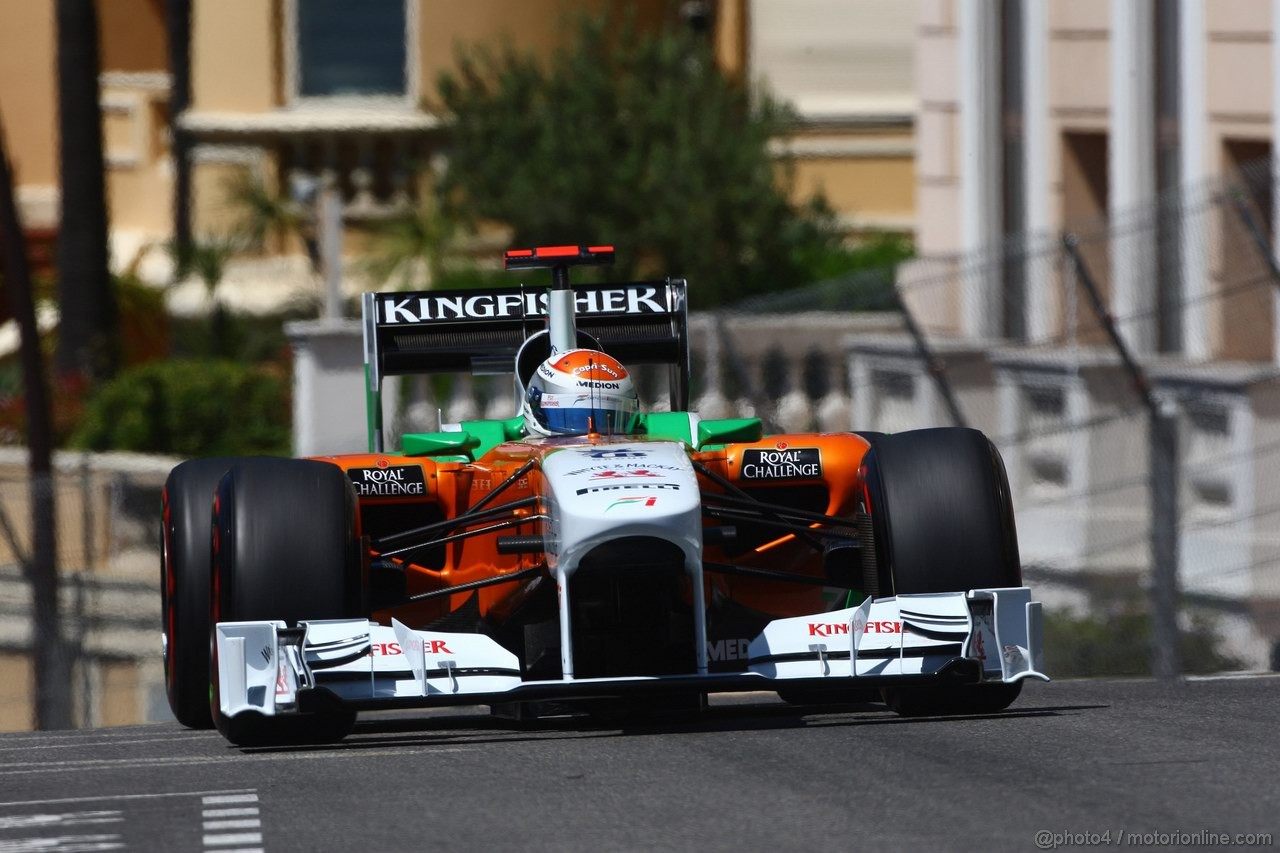 GP MONACO, 28.05.2011- Prove Libere 3, Sabato, Adrian Sutil (GER), Force India F1 Team, VJM04 