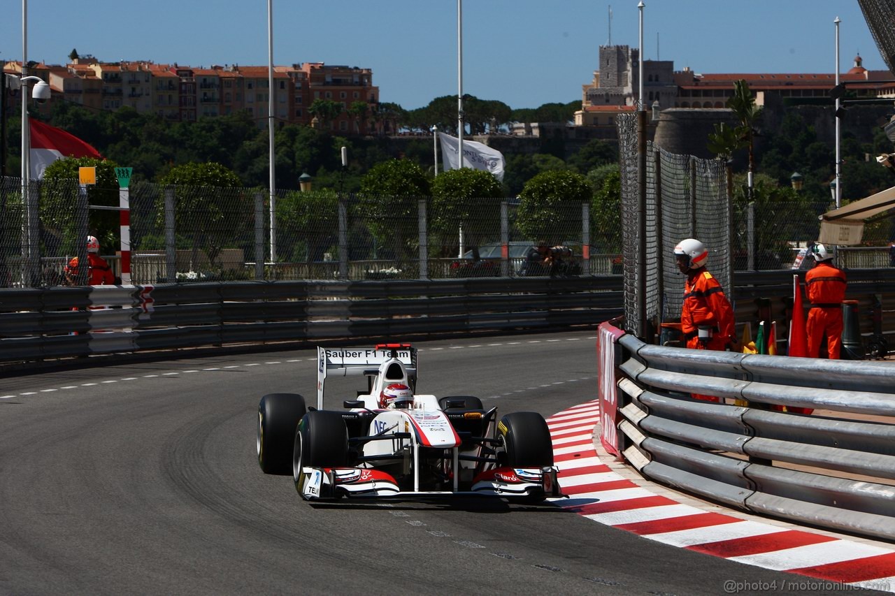 GP MONACO, 28.05.2011- Prove Libere 3, Sabato, Kamui Kobayashi (JAP), Sauber F1 Team C30 