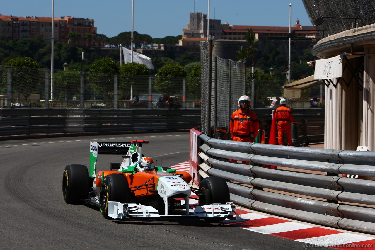 GP MONACO, 28.05.2011- Prove Libere 3, Sabato, Adrian Sutil (GER), Force India F1 Team, VJM04 